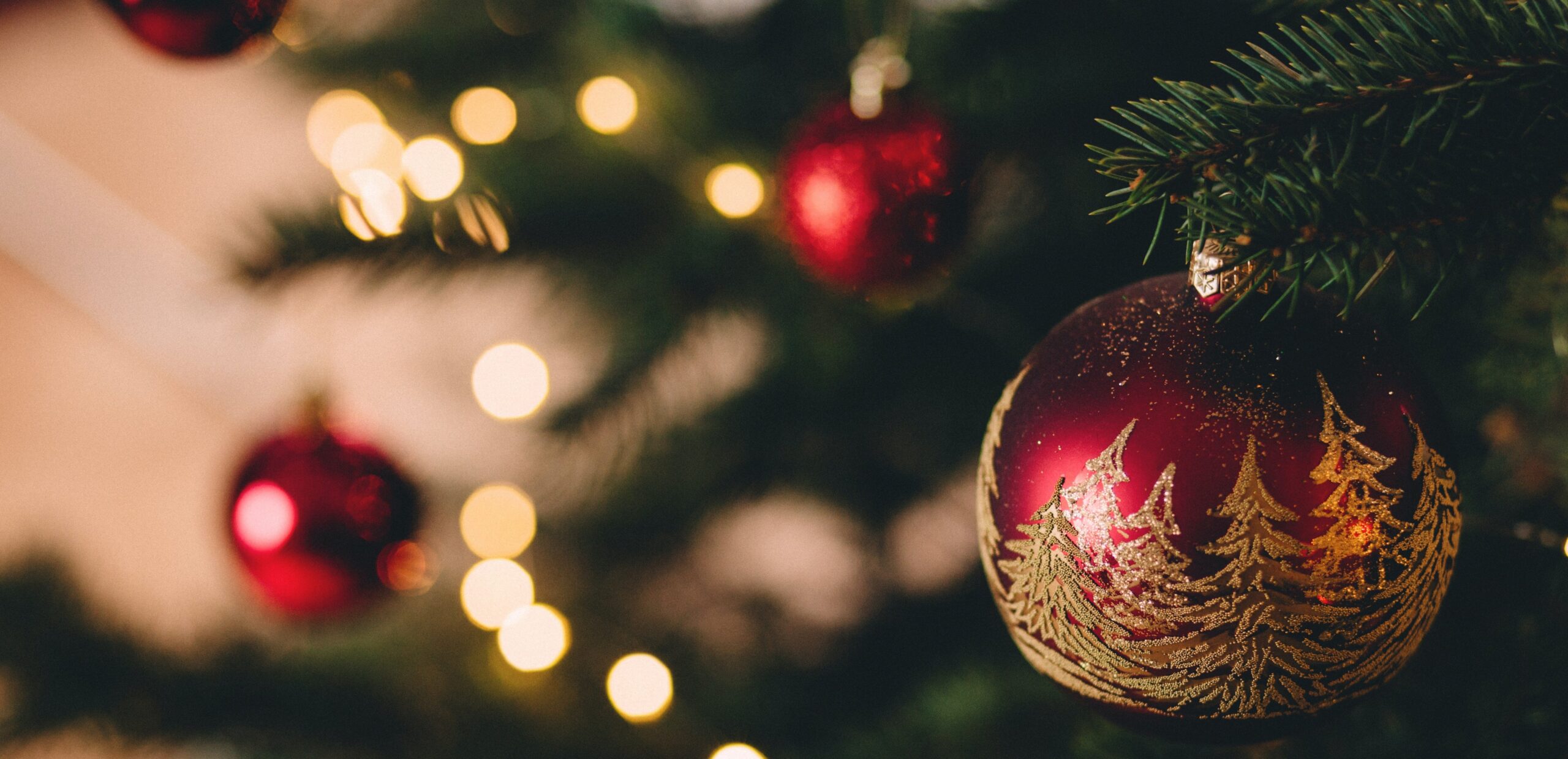 Christmas tree decorated with ornaments