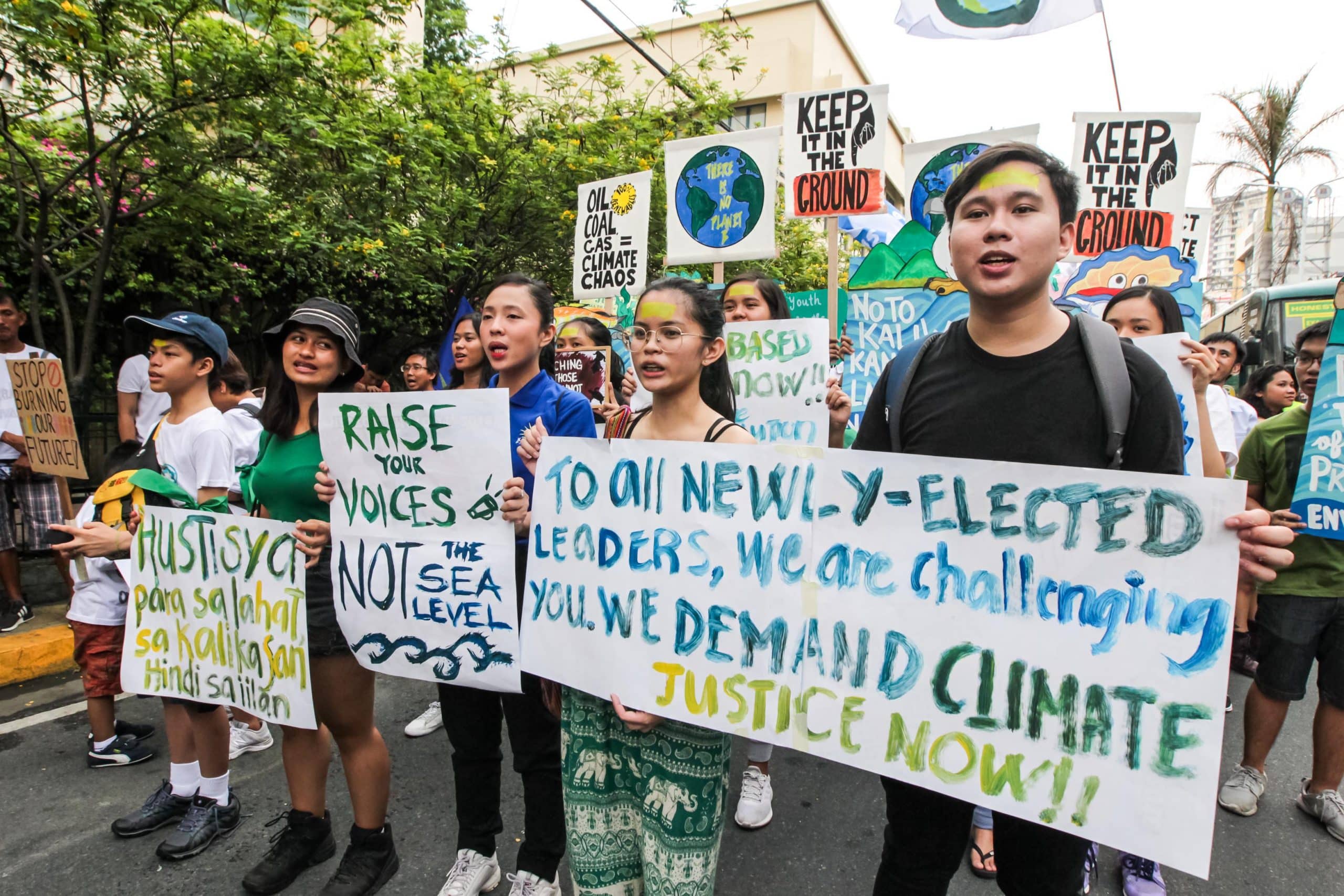 Young climate strikers in the Philippines