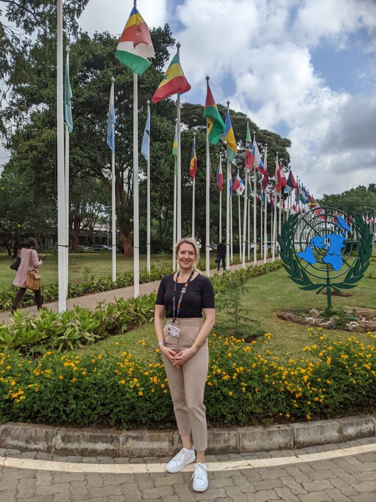 Stephanie Maw at the UN Campus in Nairobi