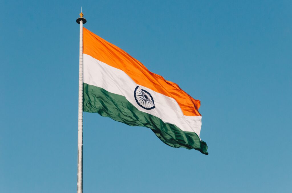 Indian flag. plant-based India