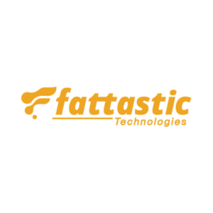 Logo for Fattastic Technologies in yellow-orange text with a stylised F symbol on the left, all on a white background.